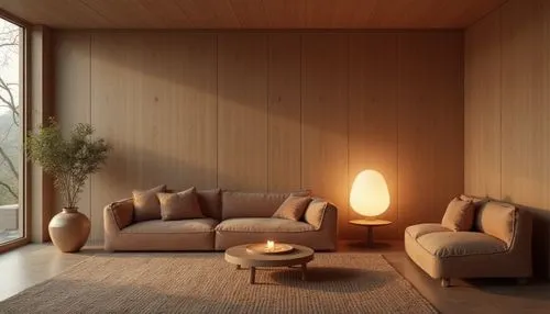  interior design Visualize a cozy space adorned with rich mocha tones, featuring warm textiles that nurture a sense of comfort and relaxation.,a nice and modern living room with two couches,modern min