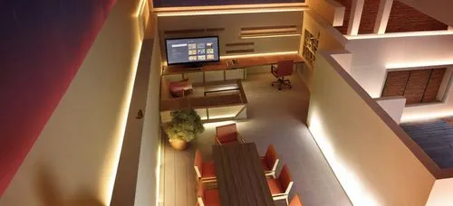 a very nice room that is lit up,loft,atrium,lofts,hotel hall,home interior,interior modern design,upstairs,penthouses,foyer,contemporary decor,search interior solutions,hallway space,lobby,multilevel,