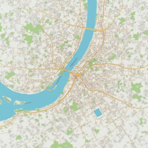 city map,a map of a city with a river running along it,city map,openstreetmap,europan,osm,metropolitan area,street map