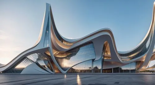 Futuristic architecture with streamlined shapes, glass facade,soumaya museum,futuristic architecture,futuristic art museum,atyrau,calatrava,esteqlal,united arab emirates,astana,baku,lusail,kaust,abu d