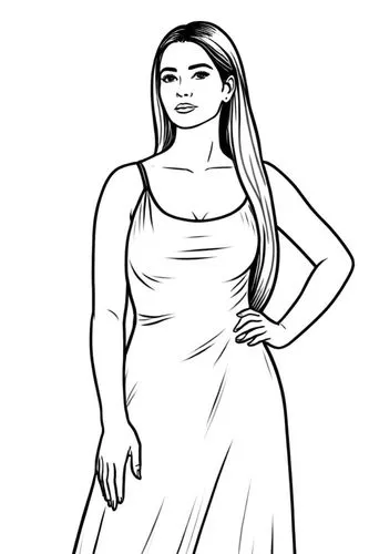 cartoon colorful,a line drawing of a woman with long hair in a gown,fashion vector,coloring page,coloring pages,girl in a long dress,pregnant woman icon,my clipart,Design Sketch,Design Sketch,Rough Ou
