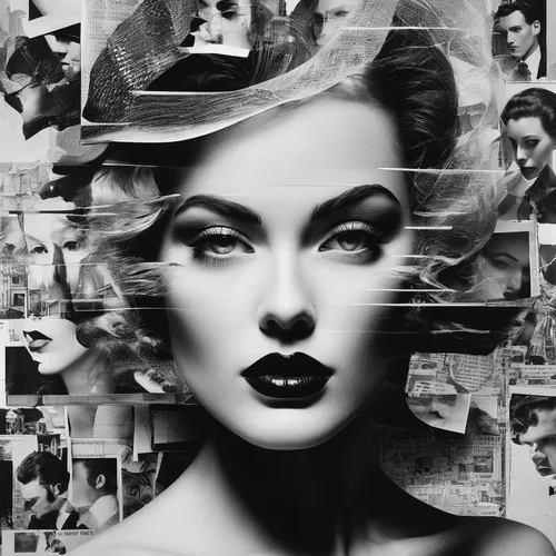 Create dynamic stories with multiple photo collages,marylin monroe,photomontage,madonna,marilyn monroe,gena rolands-hollywood,multiple exposure,marilyn,vintage woman,collage,joan crawford-hollywood,ph