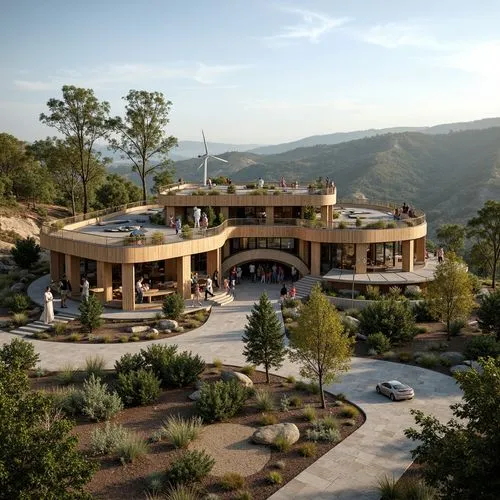 International Style Visitor Center Building Design Ideas