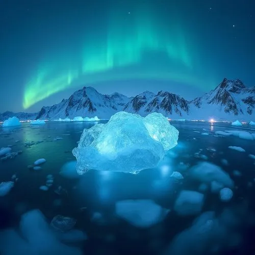 Ice floating in the coastal waters, this far-flung region is made up of icy blue waters and snow-covered landscapes of incredible beauty. Ultra realistic and high quality,the ice is melting with the a
