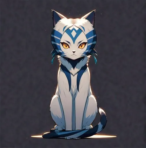 Puedes hacer una imagen con este pront Una silueta estilizada y minimalista de un gato visto de frente, con el cuerpo completo visible sobre un fondo claro. El diseño presenta líneas limpias y elegant