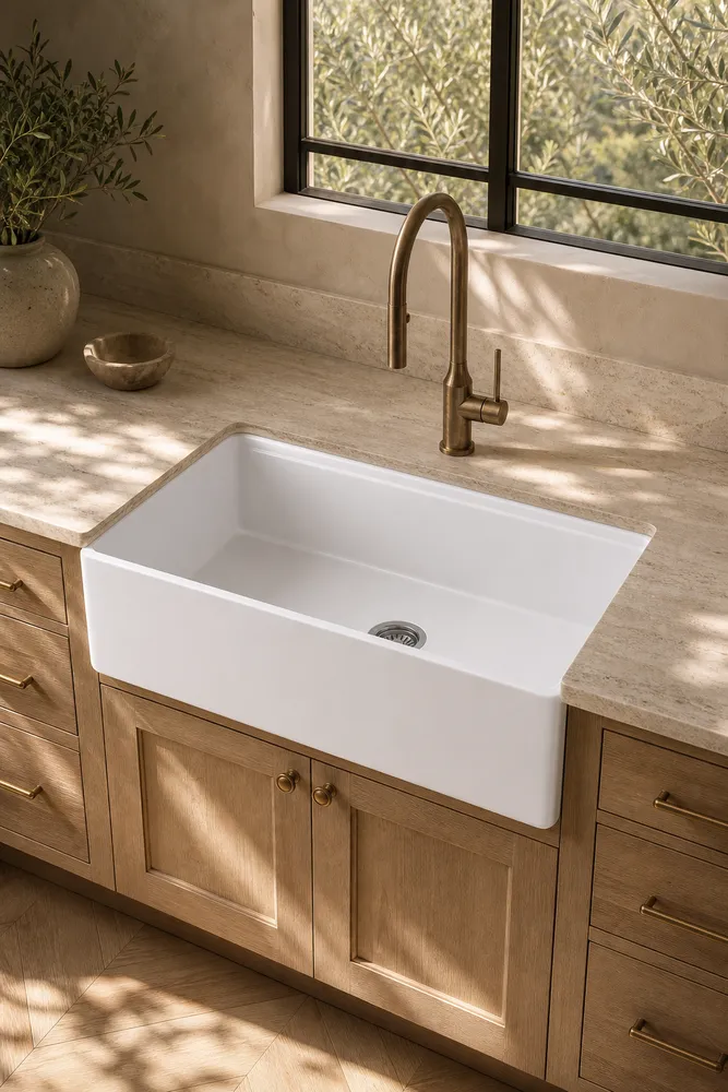 The Farmhouse Sink + Butcher Block Detail to Plan First
