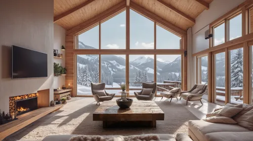 Rustic Coffee Table,the cabin in the mountains,chalet,winter house,fire place,alpine style,winter window,house in the mountains,living room,house in mountains,family room,modern living room,warm and c