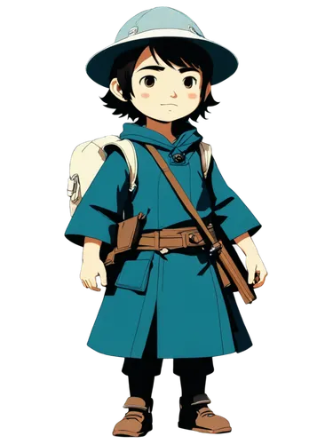 a tiny cute humanoid ronin samurai with mushroom cap hat,adventurer,shepherd,mountain guide,shepherd mongrel,scout,musketeer,good shepherd,east-european shepherd,pilgrim,matsuno,park ranger,the wander