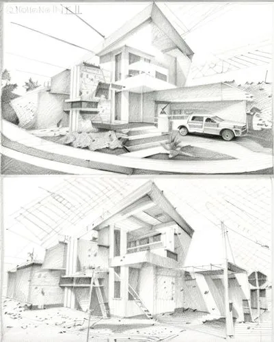 me in the style of albert Einstein,3d rendering,house drawing,core renovation,construction set,3d rendered,demolition work,formwork,house shape,eco-construction,render,digital compositing,floorplan ho