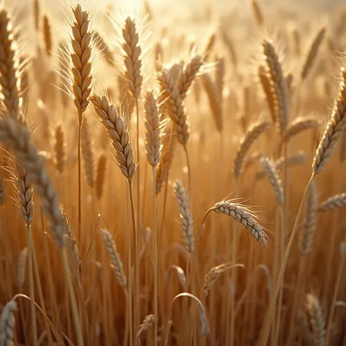 A close-up shot of tall, thin wheat stalks with brown and white lines throughout. Another section of wheat is partially visible to the right, which has been wasteland styled out from the midsection. S