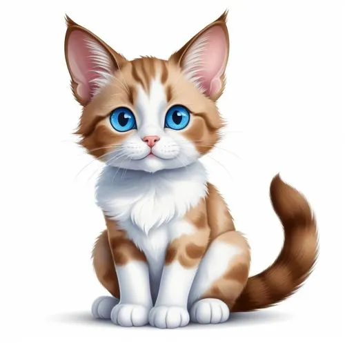 a little kitten with blue eyes on a white background,cat with blue eyes,blue eyes cat,firestar,riverclan,calico cat,jayfeather,red tabby,korin,ginger kitten,krita,windclan,skyclan,orange tabby cat,bra