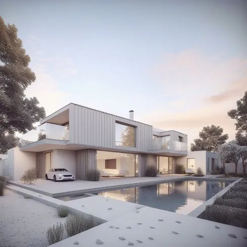 Rectilinear Villa,  double-story buildings with a strong emphasis on symmetry and balance. 