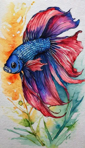 Betta fish watercolor by jupiterjenny on deviantart for Betta fish painting,betta fish,betta,koi fish,watercolor flower,koi,koi carp,watercolor bird,blue fish,watercolor,watercolor blue,watercolour fl