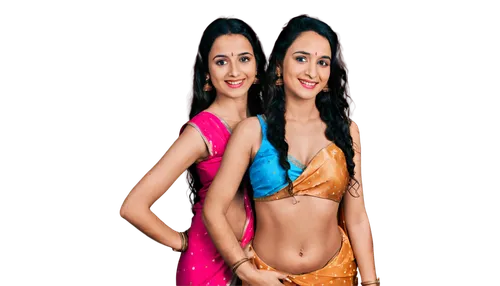 Desi Indian girl, traditional wear, bright colorful sari, golden jewelry, dark hair, thick eyebrows, big brown eyes, nose ring, bindi, henna on hands, full lips, smiling face, standing pose, relaxed p