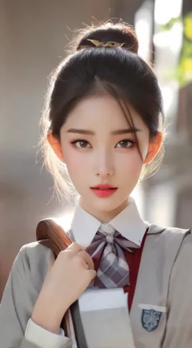 beauty chinese girl with smiling face in high school uniform,doll's facial features,hanbok,female doll,realdoll,model doll,kdrama,kimjongilia,fashion doll,painter doll,japanese doll,korean drama,ziu,d
