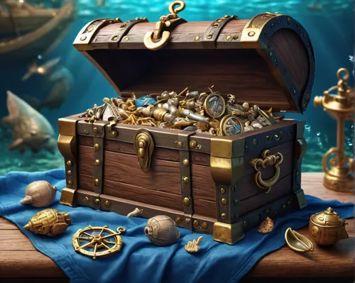 Write a suspenseful story about a hidden treasure chest containing ancient artifacts.,treasure chest,pirate treasure,galleon ship,galleon,gold shop,treasure house,treasure hunt,caravel,tackle box,trea