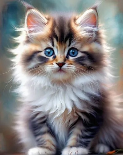 a small kitten with blue eyes is sitting down,blue eyes cat,cat with blue eyes,cute cat,cat on a blue background,cartoon cat,cat portrait,cat vector,breed cat,watercolor cat,kittenish,tabby kitten,dra