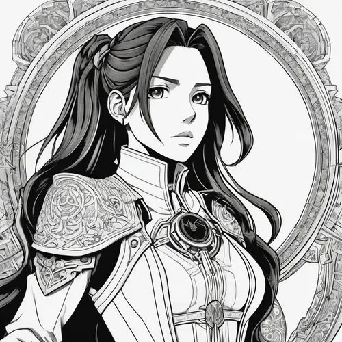 kuchel,xuanwei,xuanxu,eldena,virion,sieglinde,Illustration,Black and White,Black and White 03