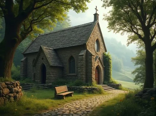 church painting,little church,forest chapel,wooden church,chappel,black church,wayside chapel,chapel,chapelle,the black church,fredric church,pastoral,chapels,church,resting place,lonely house,hildebrandt,church faith,gothic church,chapell,Photography,General,Realistic