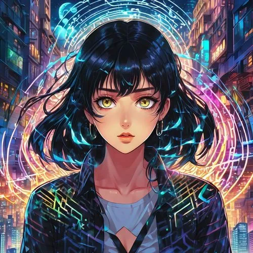 cyberia,shimei,takemi,cyberpunk,hikari,kusanagi,motoko,cyberworld,cyber,jurata,nico,cybercity,persona,aura,akira,niijima,rinko,eletrica,voltage,electric,Illustration,Japanese style,Japanese Style 03