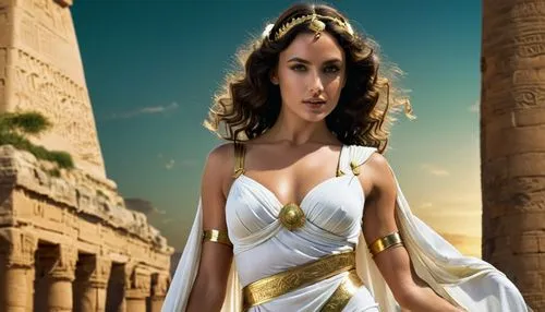 ancient egyptian girl,asherah,wadjet,inanna,cleopatra,themyscira,Photography,General,Cinematic