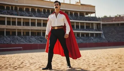 matador,tailcoat,torero,bullfighter,red cape,gauchos,great as a stilt performer,redcoat,gadani,cruella de ville,flamenca,bullfighters,stilt,tailcoats,surcoat,stilts,imperial coat,traje,count dracula,contrapposto,Conceptual Art,Oil color,Oil Color 13