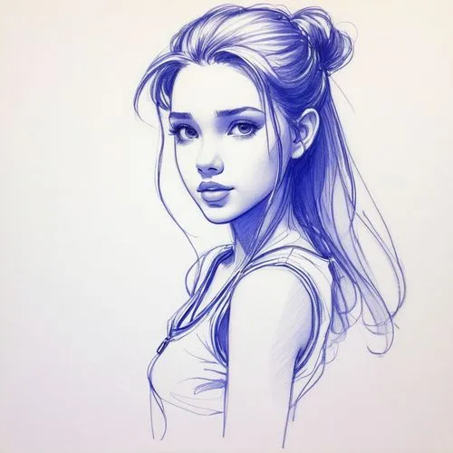 girl drawing,girl portrait,lotus art drawing,ballpoint pen,elsa,young woman,pencil drawing,pencil drawings,biro,princess leia,ballpoint,graphite,portrait of a girl,pencil art,vintage drawing,lycia,young lady,blue painting,rose drawing,daphne,Illustration,Black and White,Black and White 08