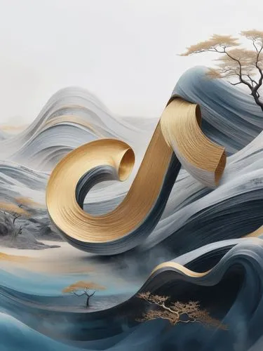 quenya,arabic background,goldwind,ampersand,fluidity,oceanus,Illustration,Realistic Fantasy,Realistic Fantasy 01