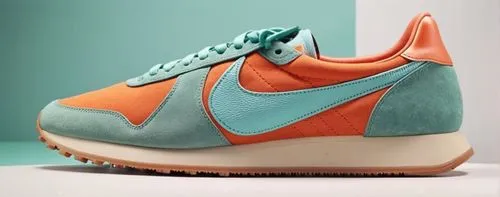 a retro running trainer in vintage greens and oranges


,teal and orange,basketball shoe,tinker,turquoise leather,athletic shoe,tennis shoe,american football cleat,sports shoe,gulf,age shoe,nike,outdo