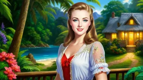 tropico,maureen o'hara - female,amazonica,rosalinda,florante,gwtw,malon,landscape background,computer graphics,jessamine,anastasiadis,galadriel,filipiniana,ninfa,the blonde in the river,gitana,bluefields,nelisse,dalida,habanera