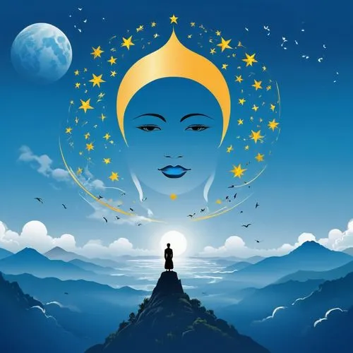 somtum,blue moon rose,horoscope libra,blue moon,star mother,moon and star background,astral traveler,priestess,kundalini,moonbeam,vipassana,divine healing energy,reiki,zodiac sign libra,celestial body,mantra om,aquarius,theravada buddhism,yogananda,mother earth,Unique,Design,Logo Design