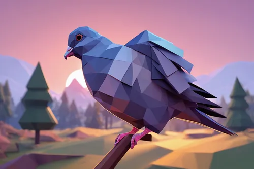 low poly,3d crow,low-poly,rock pigeon,field pigeon,plumed-pigeon,crown pigeon,wild pigeon,bird pigeon,big pigeon,city pigeon,blue parrot,rock dove,speckled pigeon,polygonal,crowned pigeon,passenger pigeon,victoria crown pigeon,pigeon,homing pigeon,Unique,3D,Low Poly