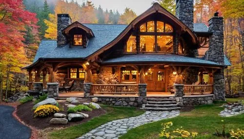 the cabin in the mountains,summer cottage,house in the mountains,cottage,house in the forest,house in mountains,beautiful home,country cottage,log cabin,forest house,small cabin,log home,wooden house,fall landscape,house with lake,autumn decor,autumn idyll,traditional house,autumn decoration,chalet,Illustration,Retro,Retro 13