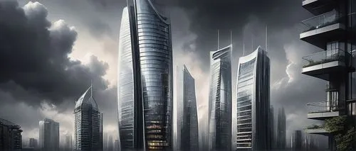 supertall,futuristic architecture,barad,highrises,futuristic landscape,skyscraping,arcology,skyscraper,high rises,skyscrapers,the skyscraper,unbuilt,metropolis,tall buildings,urban towers,coruscant,cybercity,skycraper,skyscraper town,ctbuh,Illustration,Black and White,Black and White 35