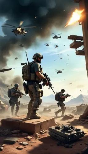 ghost recon 3000 modern warfare depicted in book,the call of duty with soldiers running through a desert,battlefront,helghan,firefight,battletech,storm troops,warzone