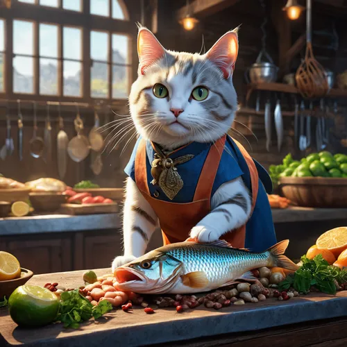 fishmonger,chef,fresh fish,fish-surgeon,shrimp inspector gadget,oktoberfest cats,saganaki,ratatouille,fish products,caterer,sea foods,napoleon fish,fish fillet,cuisine classique,fish herring,scampi,men chef,gastronomy,seafood counter,shrimpfood,Photography,General,Realistic