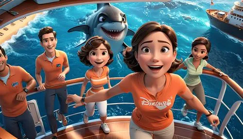 innoventions,aquanauts,megaresorts,wonderfalls,tiburones,disneytoon,seastreak,underwater world,seaquest,passengers,sailoff,nose doctor fish,cute cartoon image,hammerheads,renderman,oceanographer,oceanway,fathoms,aquantive,underwater background,Unique,3D,3D Character