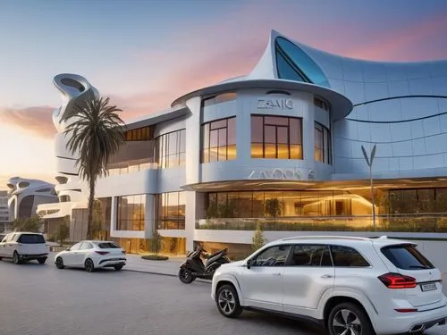 car showroom,futuristic architecture,mabhida,futuristic art museum,baladiyat,modern architecture,Photography,General,Realistic