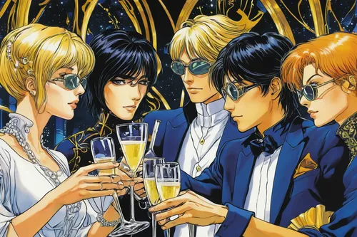 In a futuristic dystopian world, describe a secret rebellion meeting over glasses of Prosecco.,clamp,champagne glasses,sparkling wine,champagne glass,champagen flutes,a glass of champagne,champagne,ch