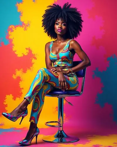 mapei,afrocentrism,ikpe,buika,colorful,funmi,Illustration,American Style,American Style 04