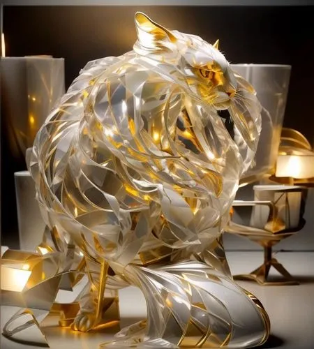 goldlion,gold deer,lalique,golden unicorn,baccarat,gold paint stroke,kinetic art,light art,glassmaker,gold new years decoration,shashed glass,lion white,glass yard ornament,lion,goldtron,cybergold,glasswork,glasswares,xeric,kartell