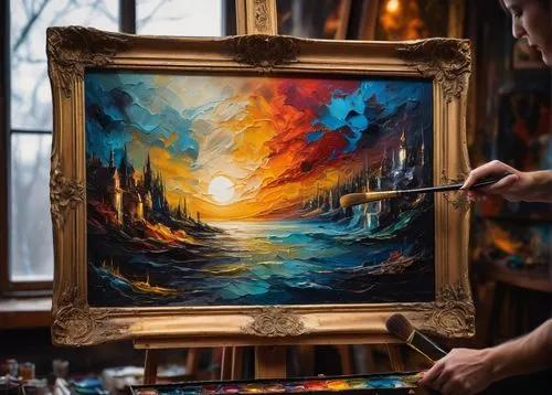 painting technique,art painting,oil painting on canvas,glass painting,sea landscape,oil painting,fantasy art,italian painter,seascape,world digital painting,fantasy landscape,light of art,artistic,fire artist,meticulous painting,boho art,artist,oil on canvas,abstract painting,boat landscape,Conceptual Art,Daily,Daily 16