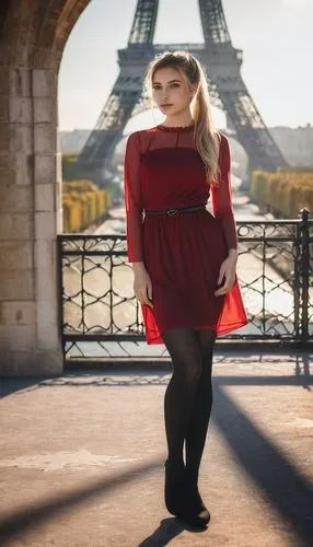 girl in red dress,parisienne,man in red dress,lady in red,frenchwoman,paris,Photography,Documentary Photography,Documentary Photography 11