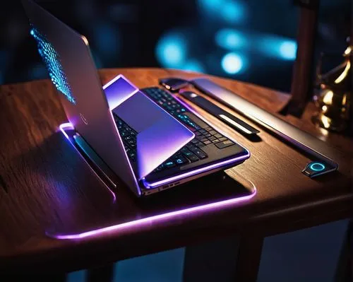 alienware,deskjet,laptop,ultrabook,desk lamp,pc laptop,vaio,3d render,apple desk,cinema 4d,plasma lamp,asus,desk accessories,purple wallpaper,fractal design,colored lights,macbook pro,lightscribe,laptop keyboard,cyberrays,Illustration,Realistic Fantasy,Realistic Fantasy 37