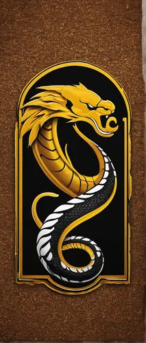 golden dragon,dragon design,rs badge,wyrm,emperor snake,yellow python,basilisk,chinese dragon,tiger python,python,venomous snake,draconic,rock python,king cobra,kr badge,dragon,sr badge,bhutan,fire logo,emblem,Illustration,Paper based,Paper Based 08