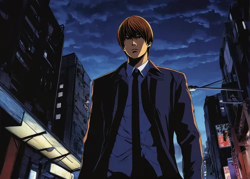 overcoat,shinigami,detective,yukio,main character,a black man on a suit,evangelion evolution unit-02y,white-collar worker,black city,black coat,male character,detective conan,dark suit,lupin,slender,trench coat,romano cheese,corvin,phantom p4,business man,Illustration,Japanese style,Japanese Style 09