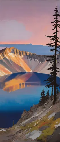 crater lake,yukon river,salt meadow landscape,two jack lake,glacial lake,alpine lake,yukon territory,yellowstone,mountain landscape,high mountain lake,mountain sunrise,heaven lake,glen canyon,coastal landscape,lake louise,mountainlake,mountain lake,medicine lake,laguna verde,high landscape,Conceptual Art,Oil color,Oil Color 01