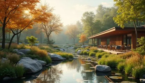 japanese garden,world digital painting,landscape background,japan landscape,home landscape,japan garden