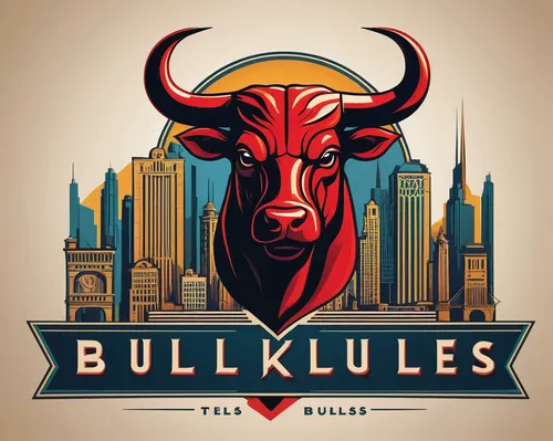 Design an elegant and sophisticated Bulls logo inspired by the city's architectural beauty and art scene.,bulls,bull,bullions,bulls eye,tribal bull,bulldogg,bull's eye,dribbble logo,bullfight,buffaloe