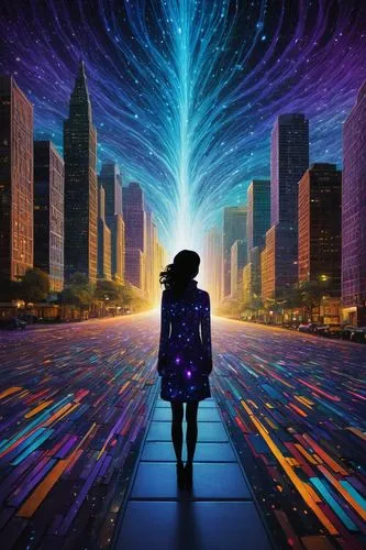 afrofuturism,giacchino,junipero,futuregen,sci fiction illustration,ultraviolet,cosmos,intergalactic,interstellar,interdimensional,futurepop,futuristic,space art,cyberpunk,galaxy,galaxity,supernovas,astral traveler,metropolis,abduction,Illustration,Abstract Fantasy,Abstract Fantasy 19